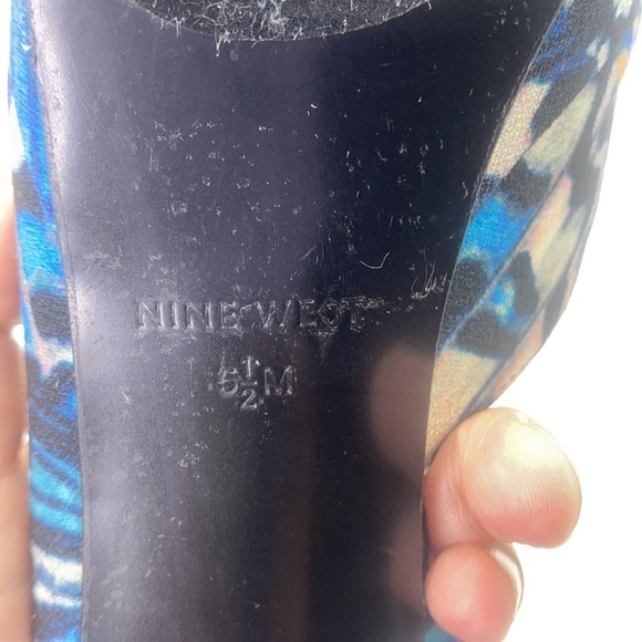 Nine West - Constance Peacock Design Peep Toe Heels Size 5.5 - Picture 10 of 17